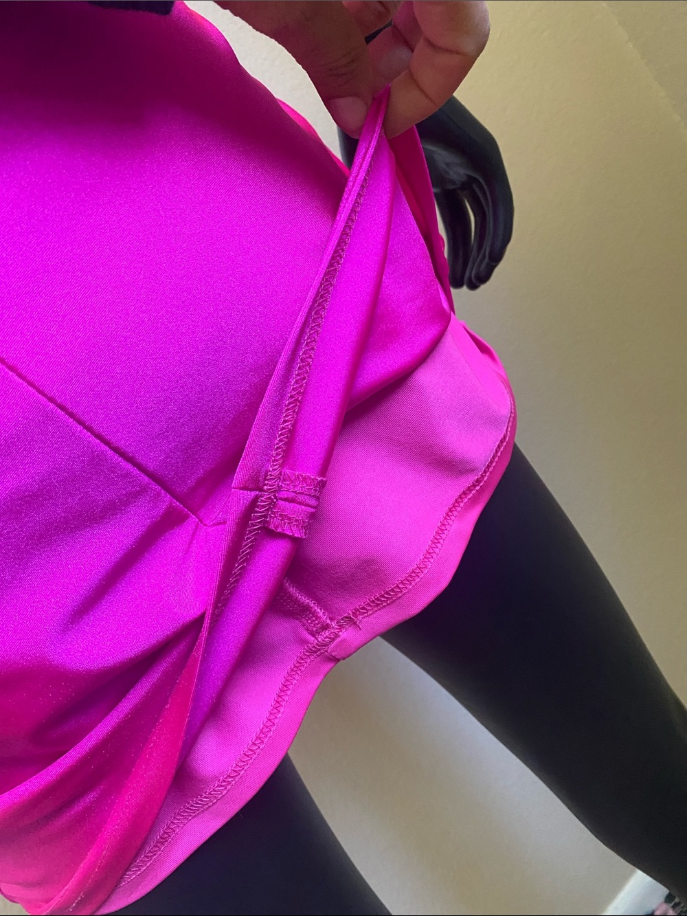 Azalea Wang Fuchsia Pink Barbiecore Glam TayTay Draped Cowl Mini Dress - Picture 10 of 13